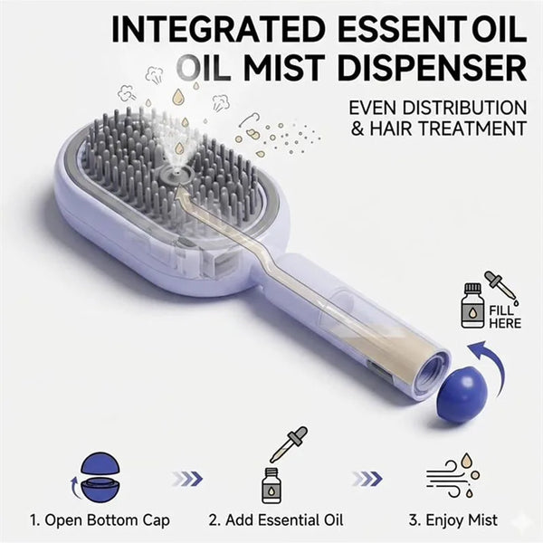 Rechargeable Steam Massage Comb